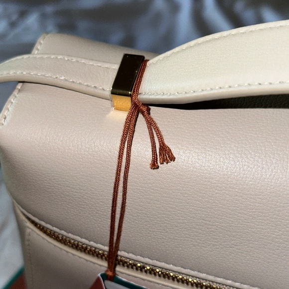 NEW Loro Piana Extra Bag L27 Linen Calf in Light Travertine/Sun Gold - Picture 10 of 15